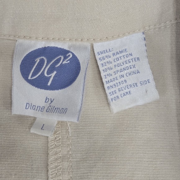 DG2 Diane‎ Gilman Womens Large Beige Bewjewled Embroidered Button Jacket - Picture 7 of 7